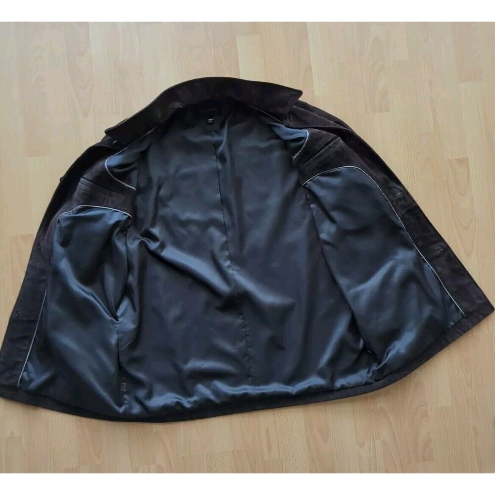 Banana Republic Sz XL Men's Vintage Brown Suede Leather Jacket Shacket Lined EUC - Picture 8 of 15